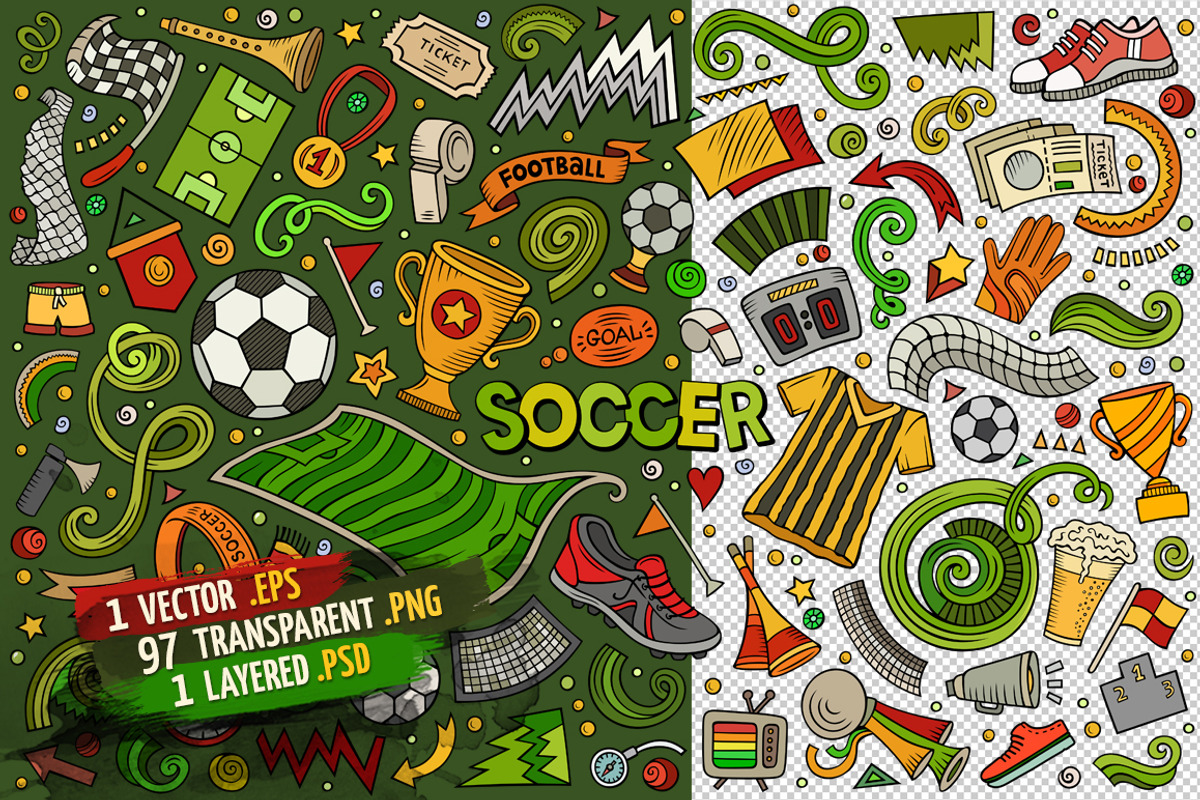 Soccer Objects & Elements Set, an Object Graphic by BALABOLKA (Photo 2 of 4)