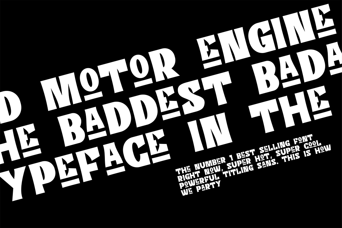 Bad Motor - Timeless typeface, a Sans Serif Font by MoonBandit (Photo 4 of 6)