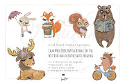 Fall Woodland Clipart & Patterns Kit, a Seasonal Illustration by KaramfilaS (Thumbnail 3 of 25)