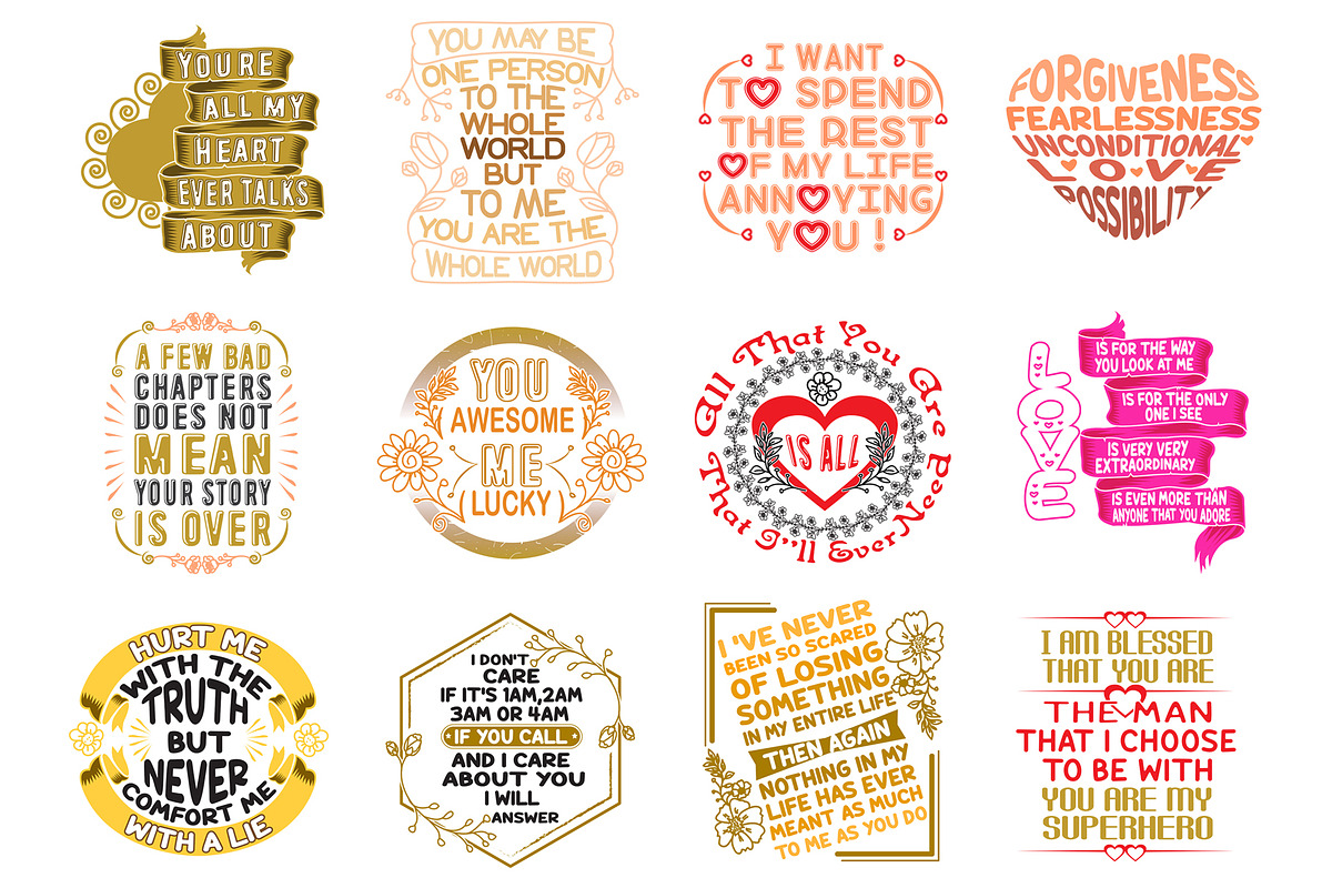 Love Quotes SVG Vol2, a Decorative Illustration by Tosca Digital (Photo 2 of 2)