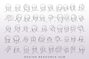 Procreate Drawing: Portrait Poses, a Shape Add-On by Design Resource Hub (Thumbnail 2 of 10)