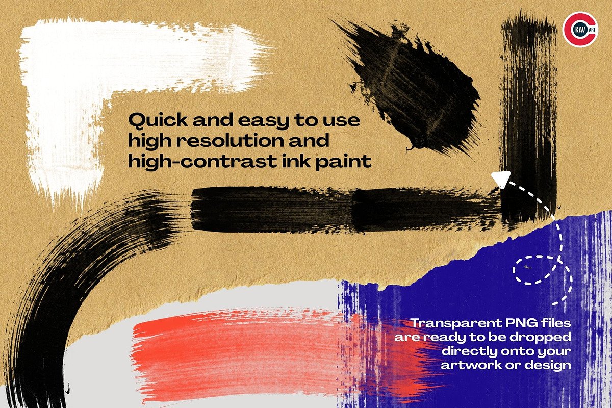 Realistic Black Brush Stroke Overlay, an Object Graphic by C-Kav (Photo 2 of 4)