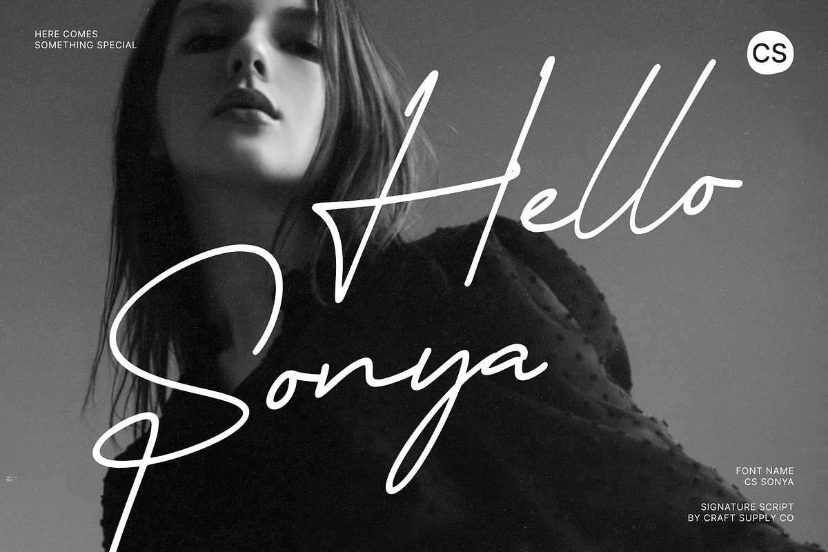 CS Sonya – Signature Font, a Script Font by Craft Supply Co. (Photo 1 of 8)