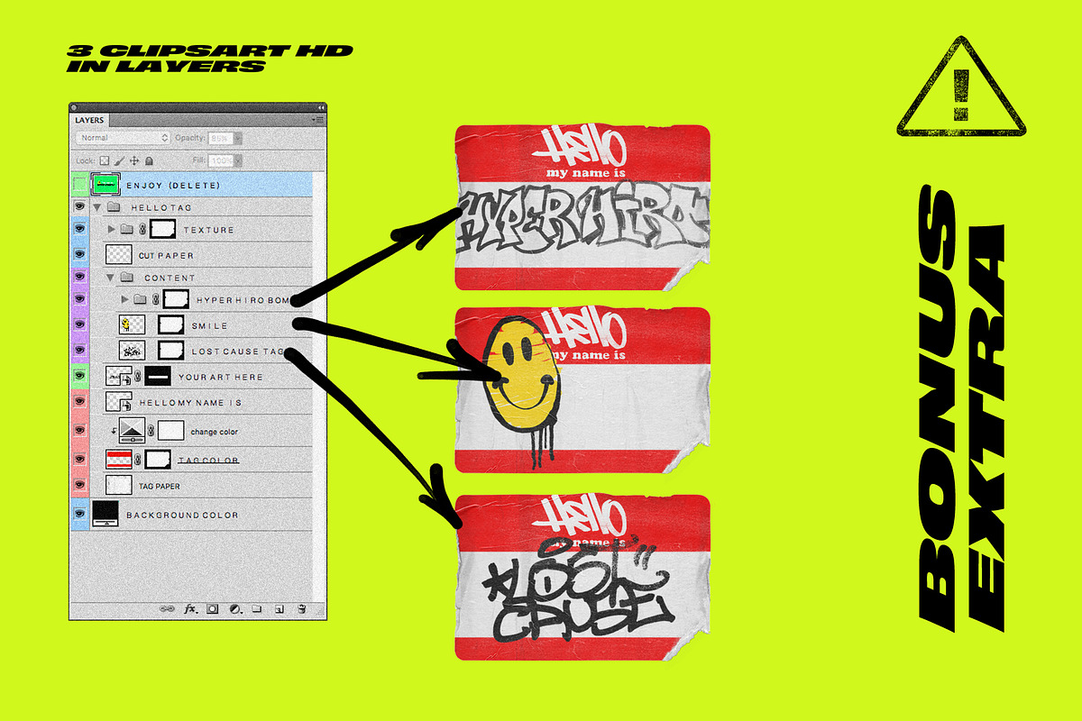 Mockup Hello my name is tag, a Mockup by HYPER HIROⓇ (Photo 3 of 4)