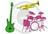 Musical instruments, an Illustration by mesblanc (Thumbnail 5 of 5)