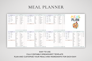 Minimalist Weekly Meal Planner