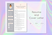 Creative resume and cover letter, a Resume Template by UTM Studio (Thumbnail 1 of 4)