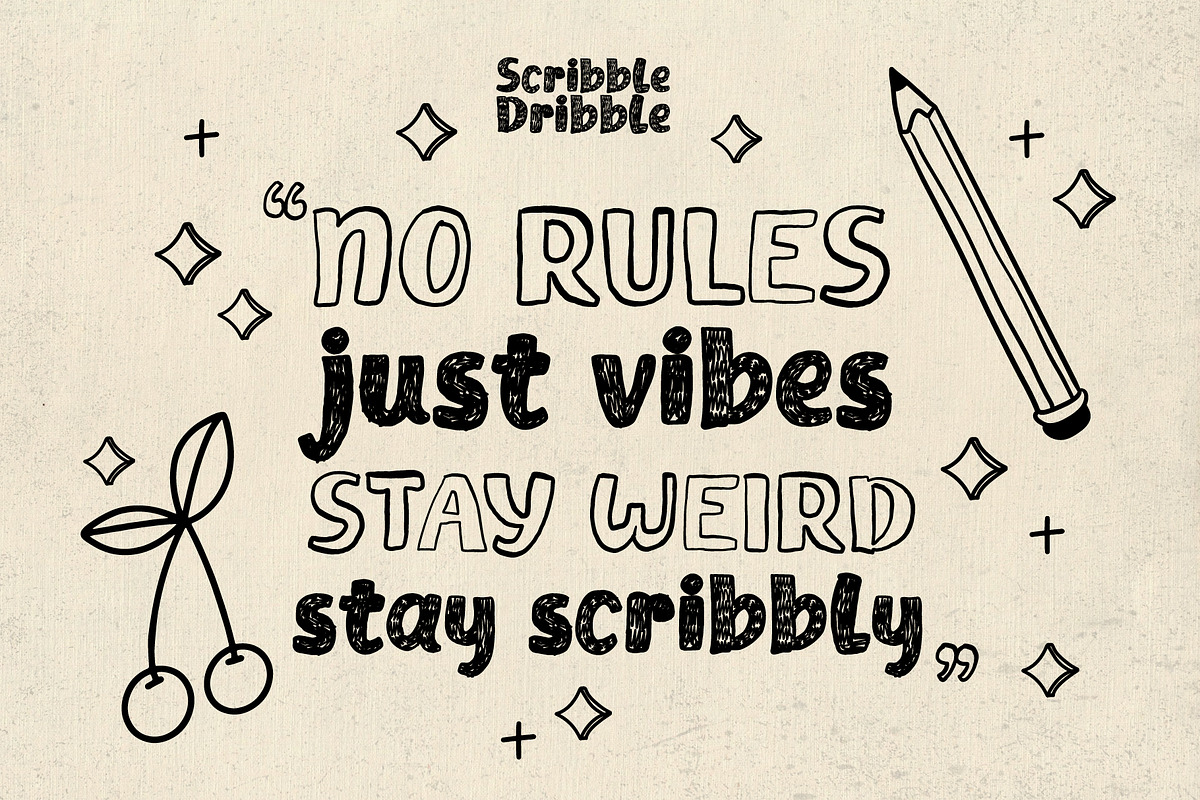 Scribble Dribble - Doodle hand-drawn, a Handwritten Font by LTNG STUDIO (Photo 2 of 9)