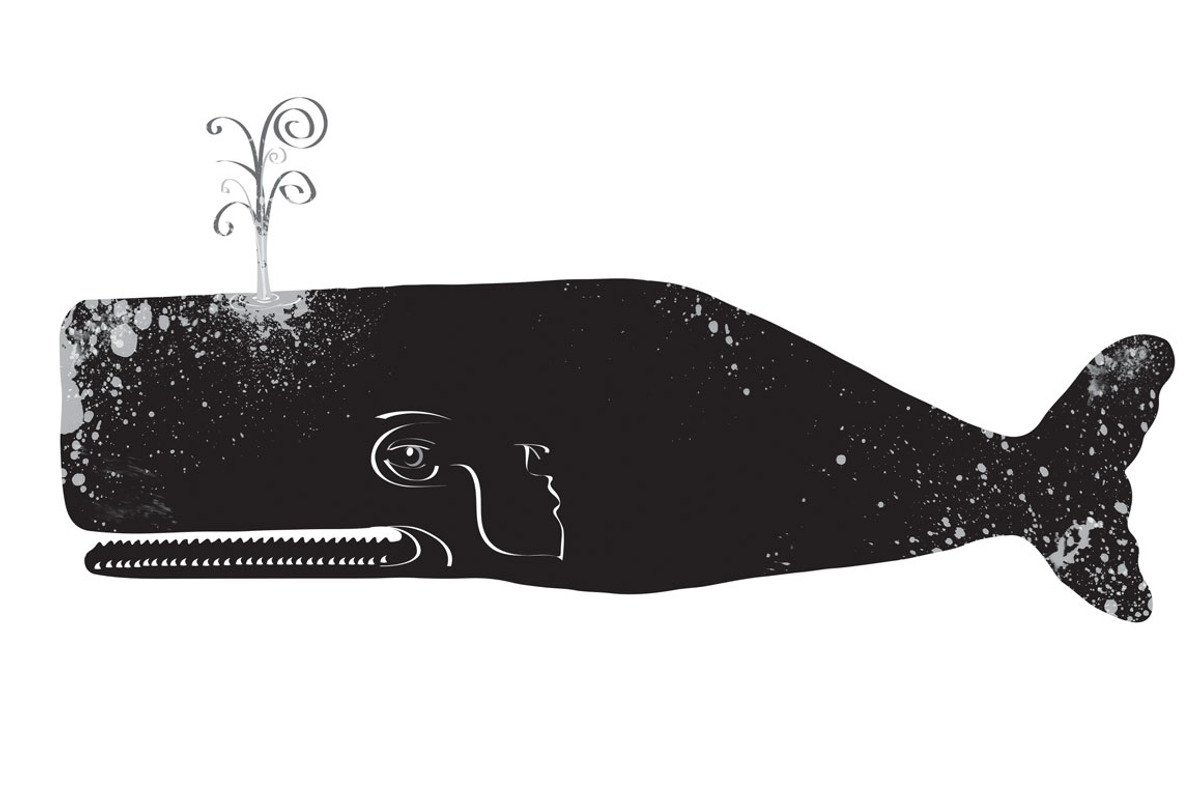 Folk Art Whale Illustration, an Animal Illustration by Digital Art Downloads (Photo 2 of 3)