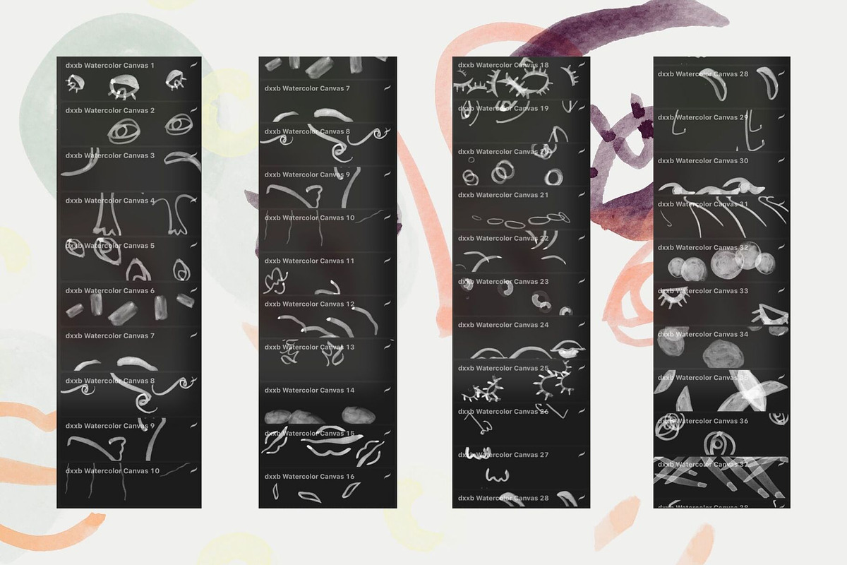 ProCreate watercolor face elements, a Brush Add-On by dxxb studio (Photo 3 of 3)