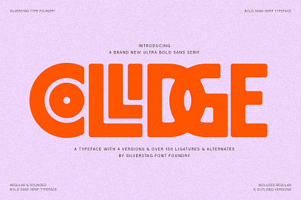 Collidge - Bold Ligature Rich Font, a Sans Serif Font by SilverStag Type Foundry