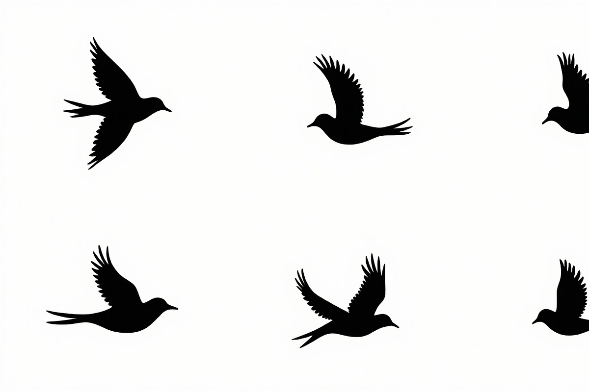 Flying Bird Silhouette Bundle, an Illustration by Creativeshirt (Photo 2 of 10)