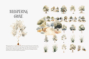 Neutral watercolor tree clipart set, a Decorative Illustration by Patishop Art (Thumbnail 5 of 8)