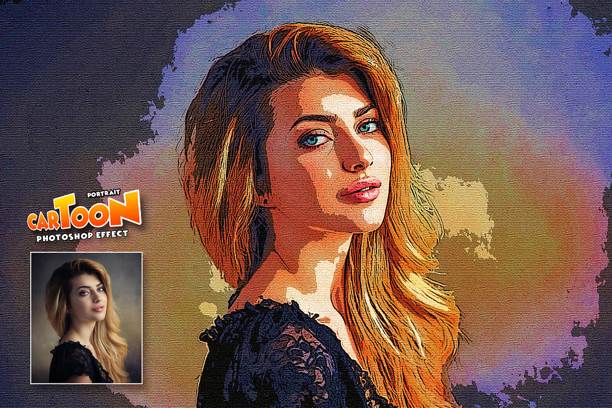 Portrait Cartoon Effect FX, an Action Add-On by U_Design (Photo 2 of 8)