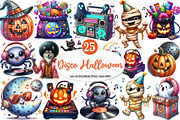 Disco Halloween Clipart, an Illustration by Watercolor design (Thumbnail 1 of 4)