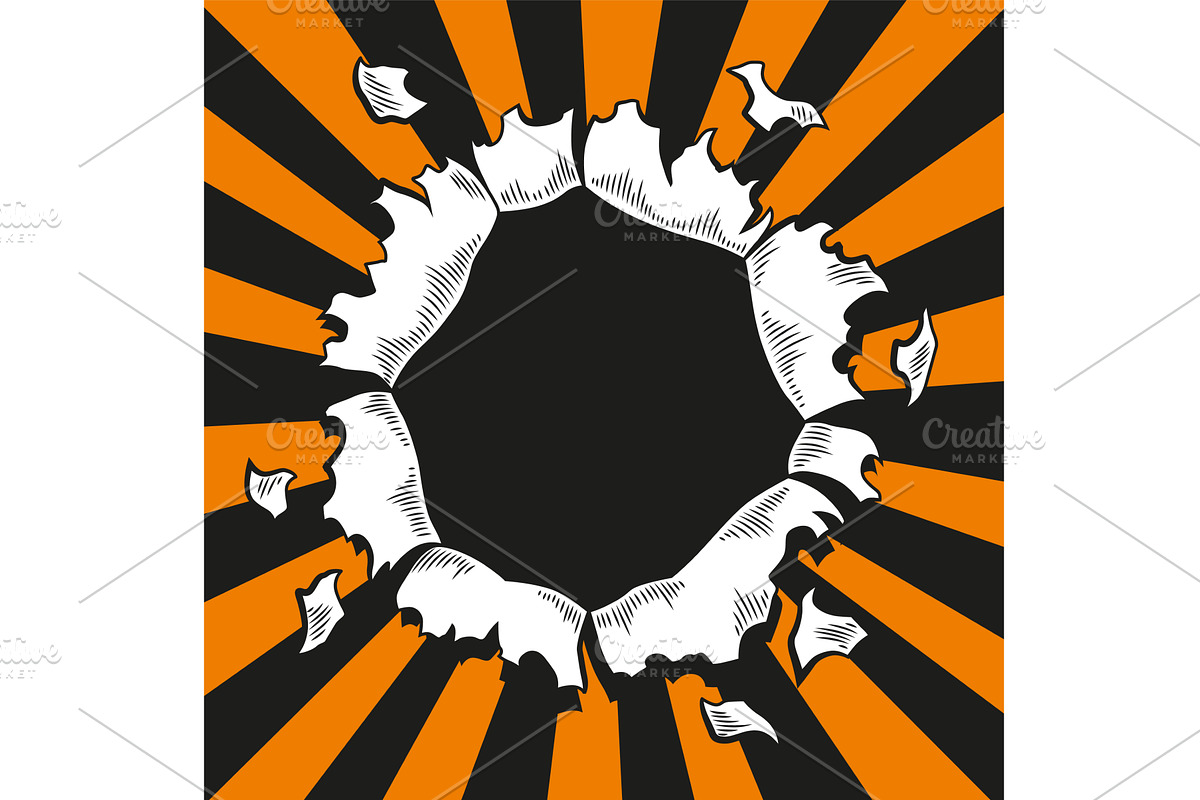 Comic book hole. Vector paper, an Illustration by Things for designers