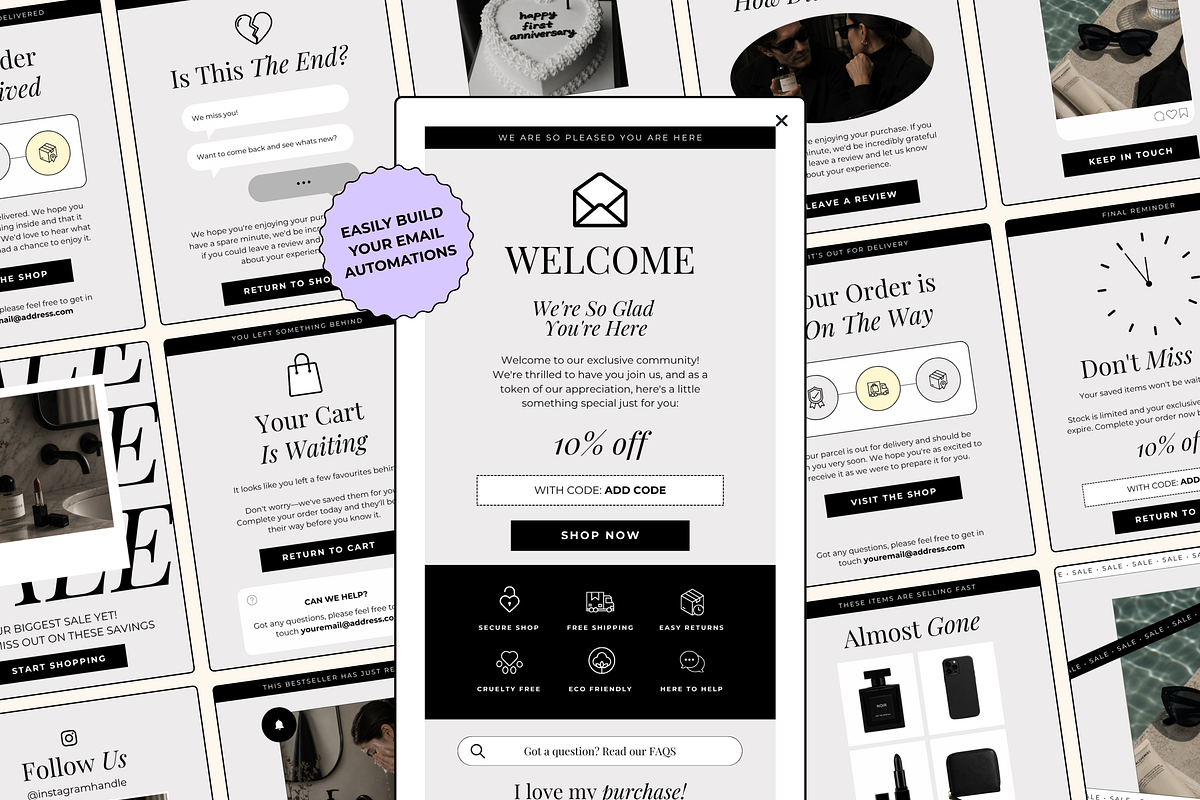 Canva Email Automation Templates, an Email Template by The Pixel Palace (Photo 1 of 11)