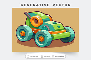 A colorful cartoon illustration of a, a Graphic by SouravDesign