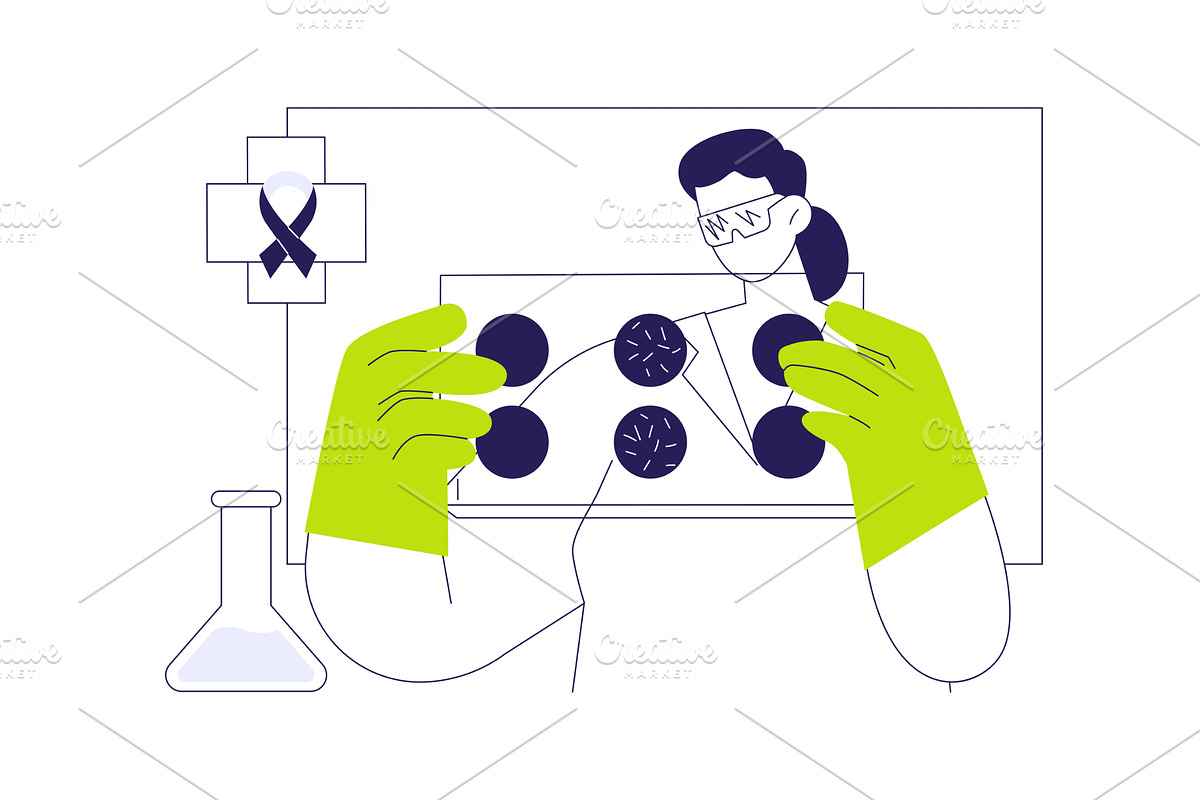 Cancer immunotherapy abstract, a Healthcare Illustration by Visual Generation