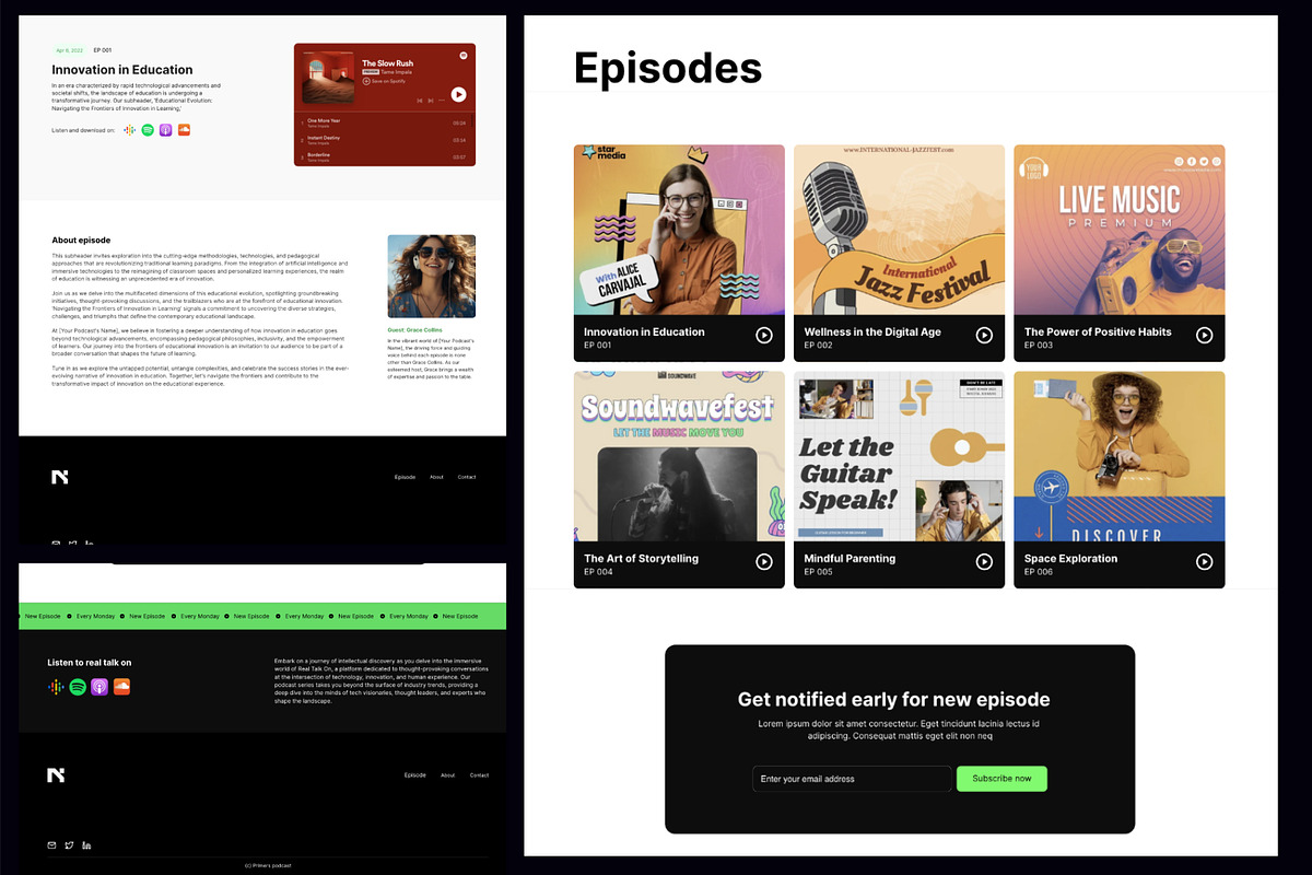 Podcast Framer Template, a Landing Page Template by akinyemiolabode (Photo 4 of 4)