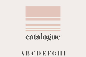 Catalogue - A Minimal Typeface