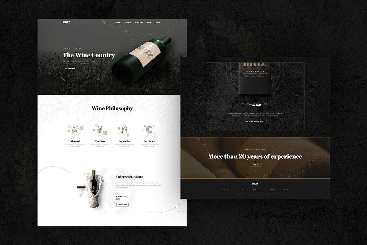 Wine Company - Elementor Pro Layout, a Landing Page Template by Ceaso Store (Photo 3 of 3)