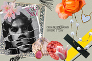 Messy Scrapbook: Spring Collage Kit, an Object Graphic by Anzhelika (Thumbnail 3 of 12)