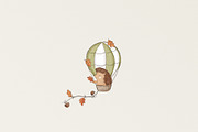 Hedgehog and air balloon, a Pattern Graphic by Olena Kuznietsova (Thumbnail 10 of 10)