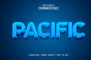 Pacific 3D Editable Text Effect