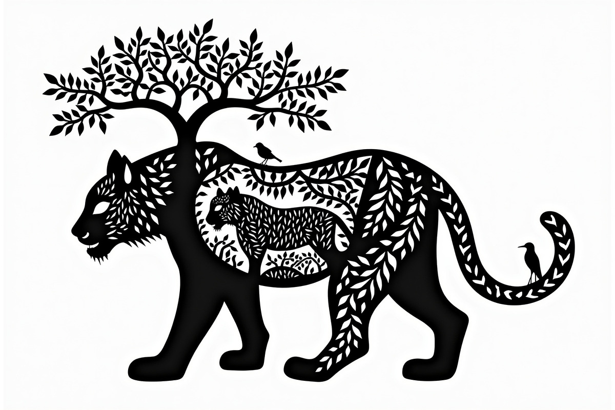 Beautiful Cheetah Silhouette Vector, an Illustration by Amazin_art (Photo 4 of 21)