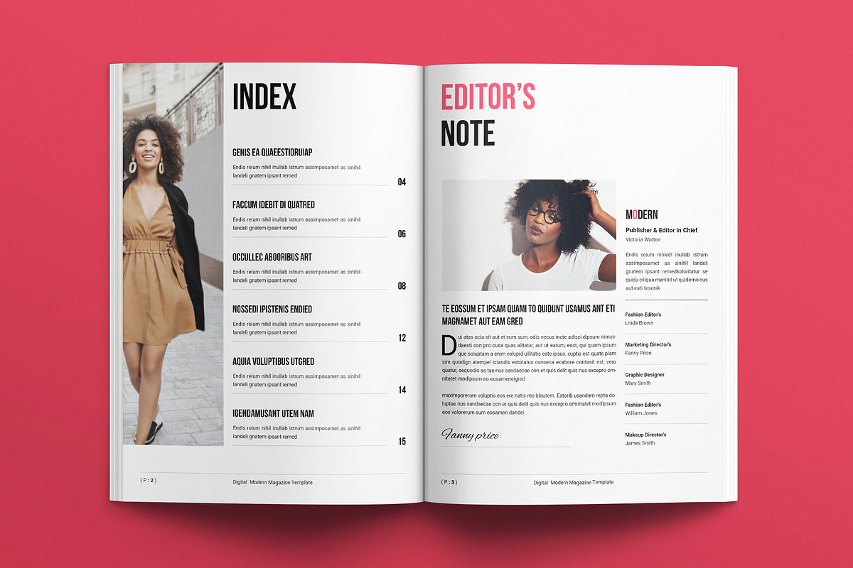 Digital Modern Magazine Template, a Magazine Template by E-Type (Photo 2 of 7)