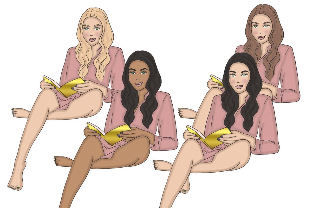 Planner Girl Clipart, a Work Illustration by GlamArtZhanna (Photo 3 of 3)