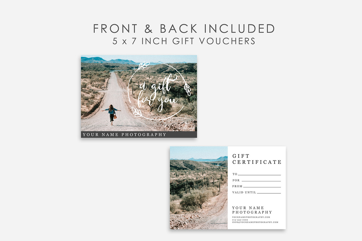 Photographer Gift Certificate, a Card Template by DesignStudioTeti (Photo 2 of 8)