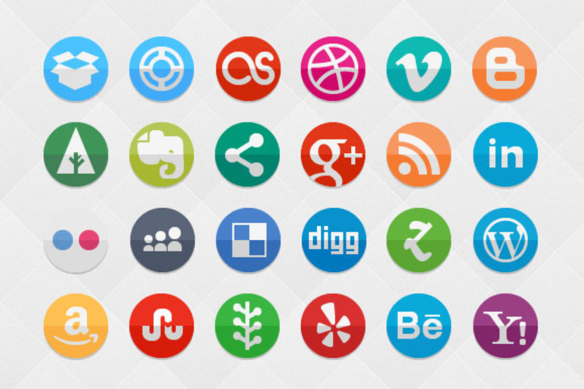 Funky Social Set (80 icons), an Icon by SmartIcons (Photo 1 of 3)
