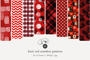 80 red geometric seamless pattern, a Pattern Graphic by Poppy Lane Studio