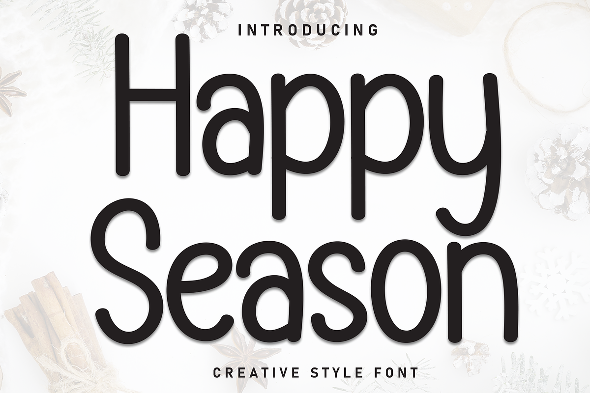 Happy Season | Script Font, a Script Font by Scratchones (Photo 1 of 8)