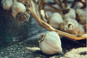 Close-up of fresh garlic bulb on, a Food & Drink Photo by Rohan Photography