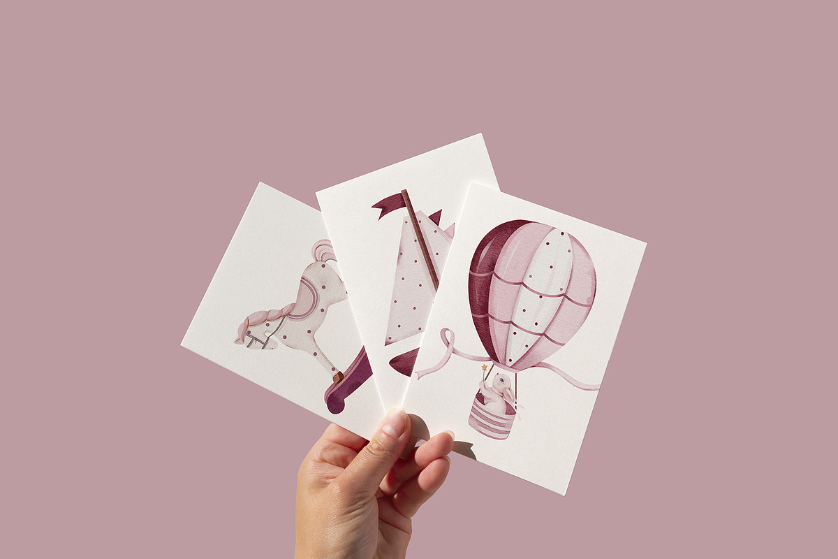 The pink world of baby girl set, an Illustration by nathalieclaire (Photo 6 of 16)