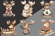 Cute Christmas Moose Sublimation, an Illustration by Black Bird Studio (Thumbnail 5 of 6)