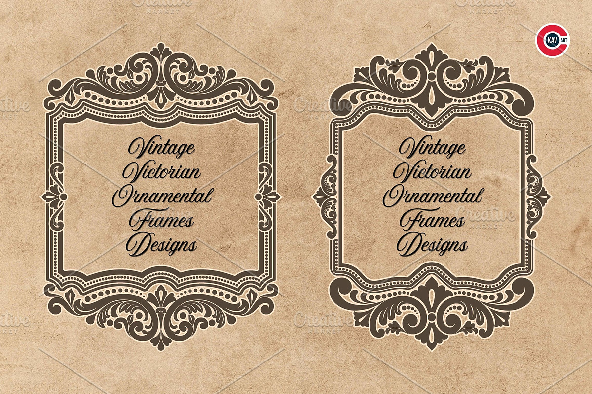 Vintage Victorian Ornamental Frames, a Decorative Illustration by C-Kav (Photo 4 of 7)