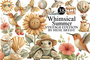 Whimsical Summer Clipart Bundles, an Illustration by DreamArtGraphic (Thumbnail 1 of 7)