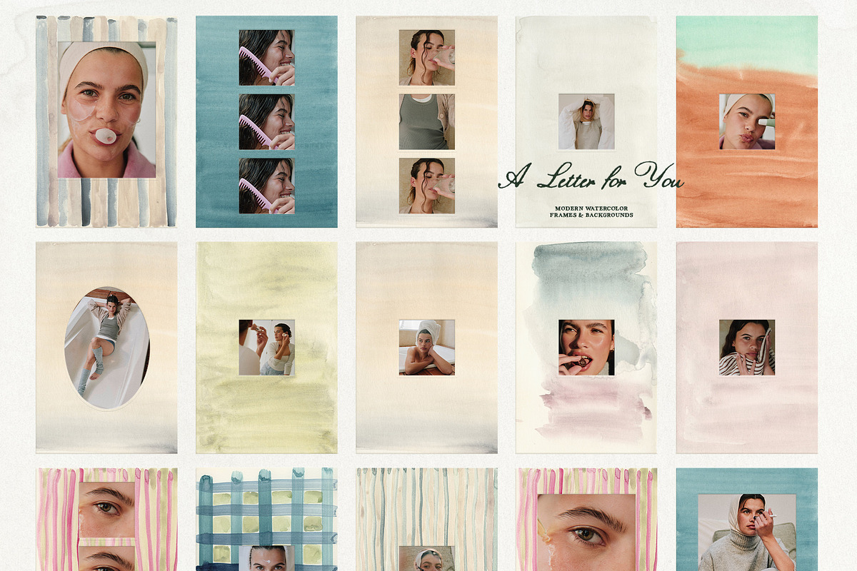 A Letter for You: Watercolor Collage, an Object Graphic by Purple (Photo 7 of 16)