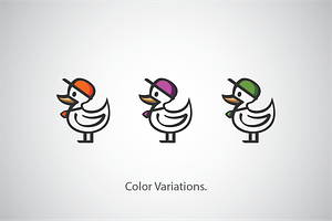 Swag Duck With Hat Logo Template