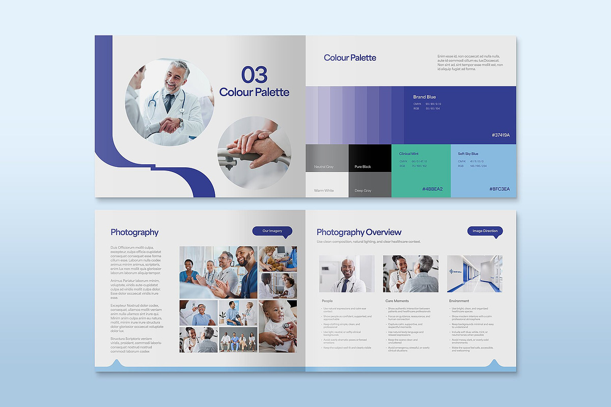 Healthcare Brand Guidelines Template, a Brochure Template by BrandPacks (Photo 6 of 8)