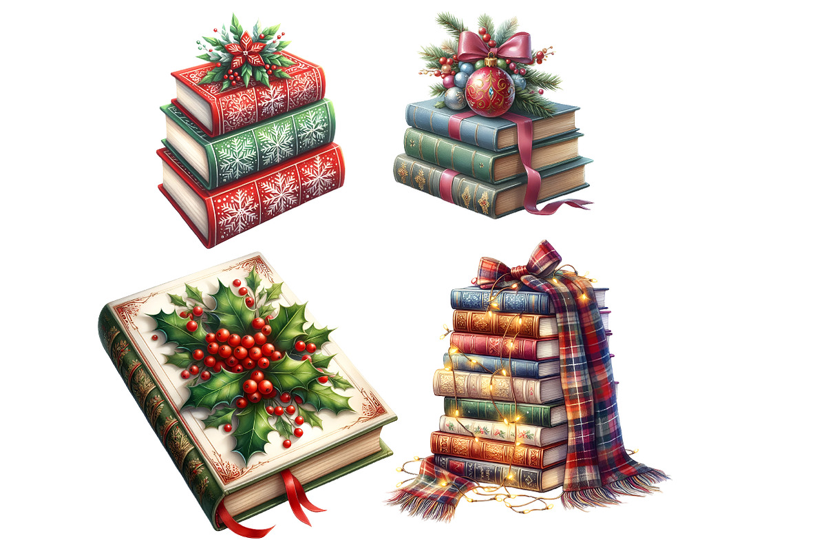 Christmas Books Clipart, an Illustration by Designworld (Photo 4 of 5)