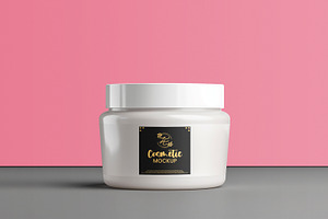 Cosmetic Jar Mockup, a Packaging Mockup by Viswal Studio