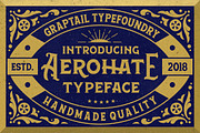 Aerohate Typeface + Extras, a Font by Graptail (Thumbnail 1 of 9)