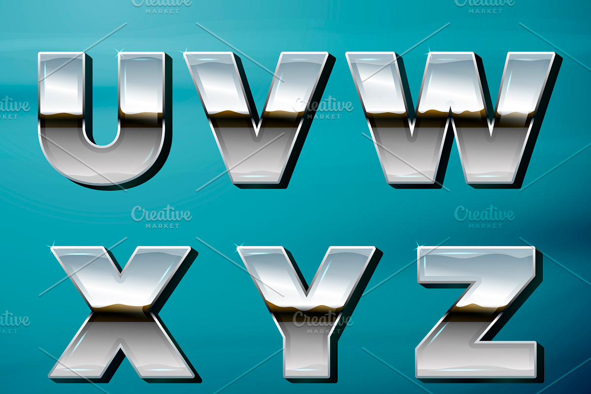 Muscle Car Chrome letters, an Outline Icon by Tashal (Photo 6 of 8)