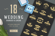 18 Wedding Logos and Badges, a Branding & Logo Template by Vasya Kobelev (Thumbnail 1 of 13)