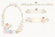 Whimsical Baby Shower Mice Set, an Animal Illustration by AlenaVlasko stock Market (Thumbnail 6 of 9)